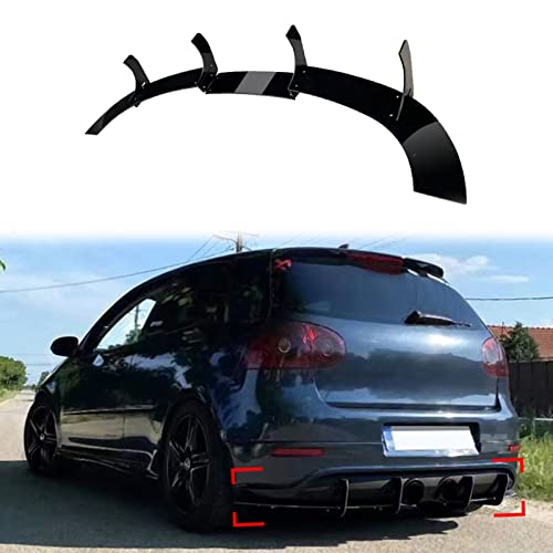 Diffuseur pare-chocs arrière Golf 5 R32 MK5 becquet séparateur bas noir