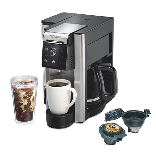 Image of Hamilton Beach FlexBrew Advanced 5-in-1 Coffee Maker, Removable Dual-Position 60 oz. Water Reservoir, R49922 (Renewed)