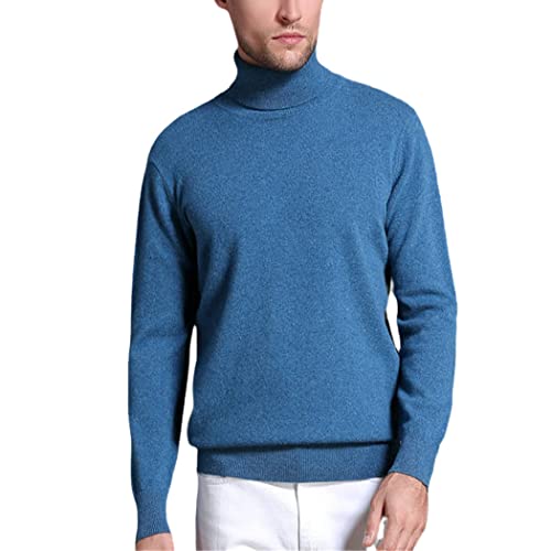Pull en tricot 100% pure laine pour homme contre le froid hivernal M