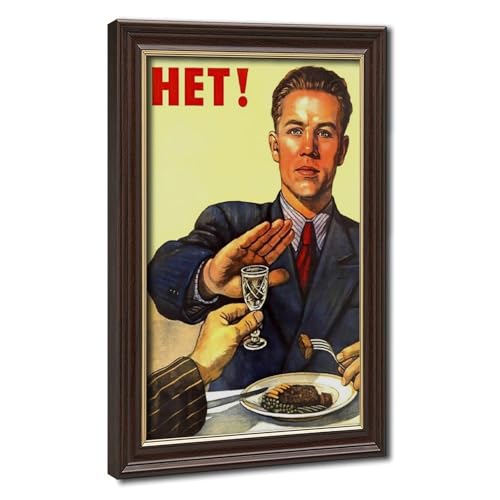 Poster Het No to Alcohol tableau décoration murale cadre à suspendre 20x30