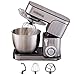 GAOLIGUO Robot kuchenny 5 l, 6 prędkości, maszyna do ugniatania ciasta, wielofunkcyjna maszyna do mieszania z trzepaczką, hakiem do zagniatania, trzepaczką, miska ze stali nierdzewnej, stal nierdzewna