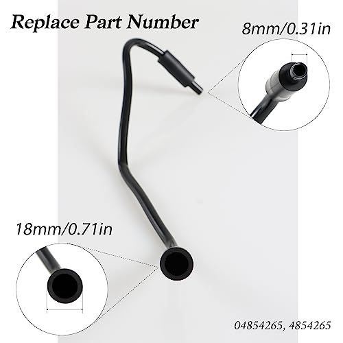 FUSCH Crankcase Vent Breather Hose Crankcase Vent Tube to Intake Manifold Compatible with Jeep Wrangler TJ 4.0L 1997-2004, Jeep Grand Cherokee XJ 4.0L 1996-2001 Replace#：4854265 04854265 - Thumbnail 3