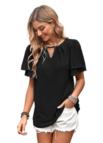 T-shirt femme en maille ajourée pour vos journées décontractées et terrasses d'été