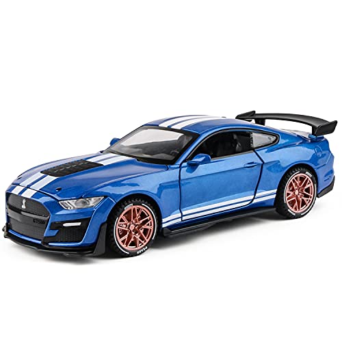 Speed And Ares Mustang 1:32 Scale Alloy Toy Car Diecast Model Decorative,Steering Suspension,Mini Vehicles Toys For Kids,Boyfriend Gift（Blue） #TOP10