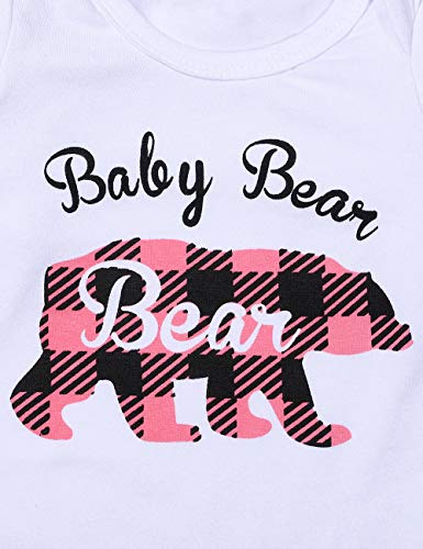 Newborn Infant Baby Girl 3Pcs Christmas Set Romper Bodysuit Clothes Baby Bear Pants Hat Fall Winter Stuff Outfits 3-6M #TOP3