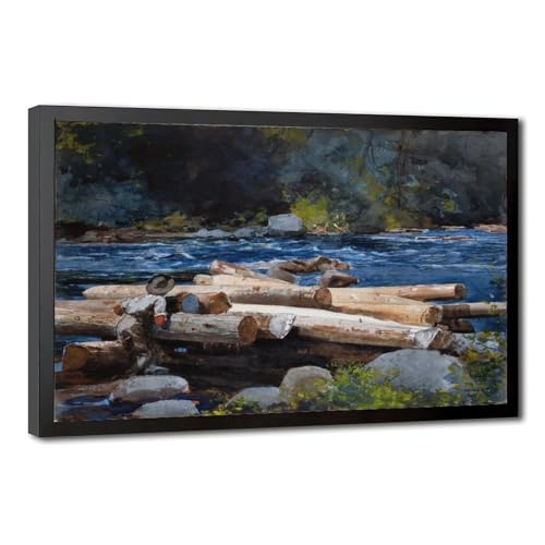 Toile Hudson River par Winslow Homer : cadre de 30,5 x 45,7 cm pour salon chaleureux