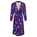 Kimono Robes for Men, Long Sleeve Breathable Bathrobes Open Front, Multi Functional Fashion Robe for Hotel, Bedroom, Swimming Pool, Universe Outer Space Blue Purple Starry Sky Night Pattern, (L)