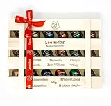 Leonidas Belgian Chocolate Liquors – 18 Piece Assortment | Dark Chocolate Liqueur Pralines Filled with Whisky, Amaretto, Cointreau, Limoncello & More | Pure Cocoa Butter | Gift Box