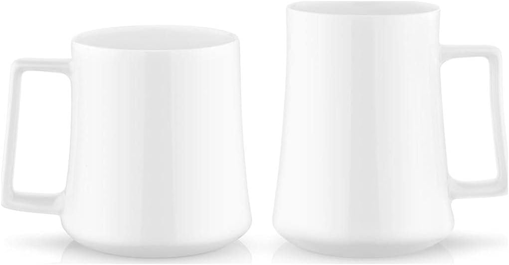 K United 31000027640 Sufi Mug Set-White-Set of 2, Bone China