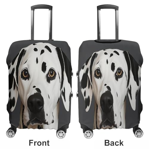Housse de valise dalmatien blanche anti-rayures en polyester lavable pour protéger votre bagage M - 3