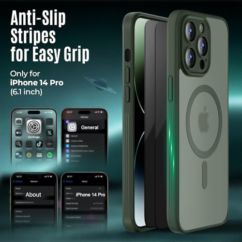 Image of Symcele Designed for iPhone 14 Pro Case, Alpine Green