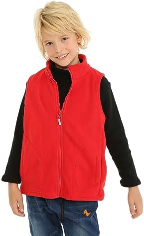 Mud Kingdom Boys Vest Jacket Red Fleece Lightweight Size 12
