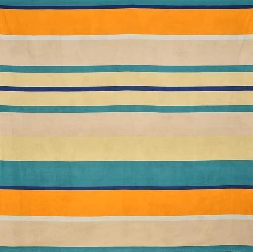 Image of Prime Collection - 180 TC Glace Cotton Double Bedsheet (90x90 Inches) with 2 Pillow Covers - Luxuriously Soft and Gentle on The Skin (Green & Yellow Striped)