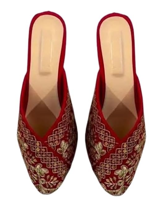 Women's Anti-Slip PVC Sole Bantu Heels in Faux Leather Ideal for Ethnic-picture-44
