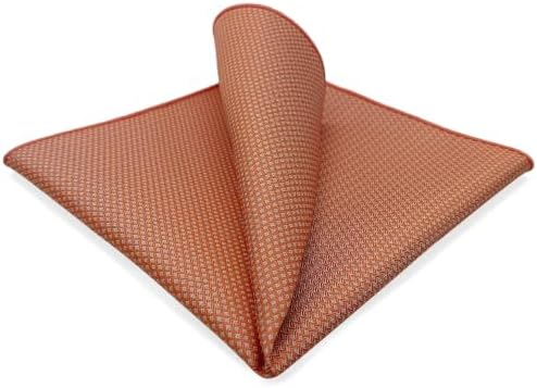 S&W SHLAX&WING Mens Pocket Square Solid Color Plain Blue Red Grey Large for Suit