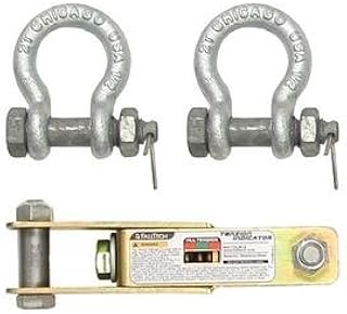 FallTech 62205T, SteelGrip Cable HLL Tension Indicator with Shackles, Pack of 2 pcs