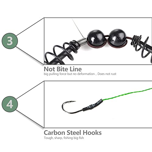 HNHYNSY Angelhaken Angelhaken Künstliche Köder Köder Käfig Set Angelfutter Baitholder Wels Jigs Karpfen Angelgerät CarP… – Bild 5