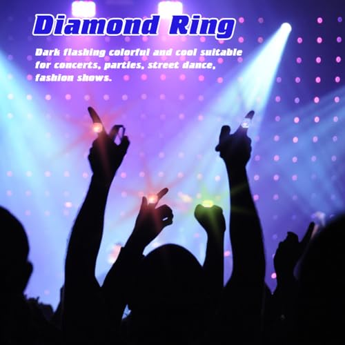 ASOFTY 10 Stück Party Leuchtende Ringe, LED Blinkender Fingers Accessoires, Lustiges Leuchtende Ringe, Bunt Leuchtringe für Party, Ostern, Konzert, Raves, Geburtstag