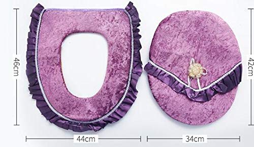 Preisvergleich Produktbild JIAWEIDAMAI Wintergepolsterter Toilettensitz, Zweiteilig