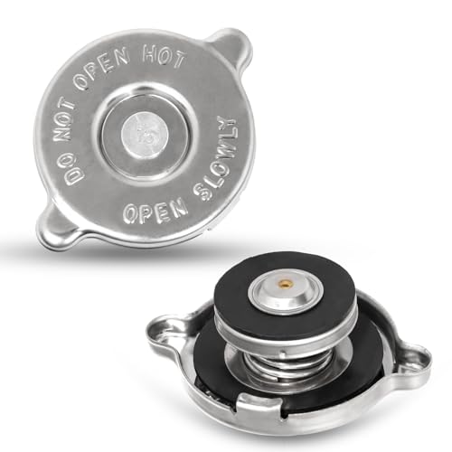 2 Pcs 16 PSI Radiator Cap Replacement for Dodge Ram 1500, Stainless Steel Engine Radiator Seal Cap, Compatible with Dodge Ram 2500 Jeep Grand Caravan Avenger