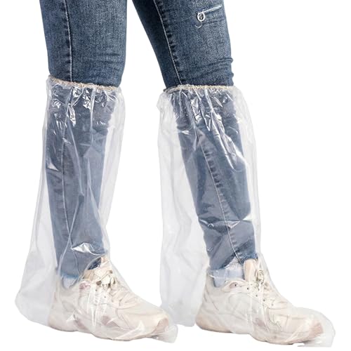 10 Pares Cubre Zapatos Impermeable, Fundas Desechables Para Botas, Para Hombres y Mujeres, Fundas Para Zapatos, Impermeables, Antideslizantes, Para Camping al Aire Libre (Largo, 39 * 50cm)