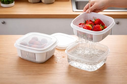 Image of ITALIX Kitchen Storage Containers Set of 6 for Fridge Organizer, Multipurpose Food Storage Boxes for Kitchen, Refrigerator, Pantry & Dry Snacks Storage Containers with Lids