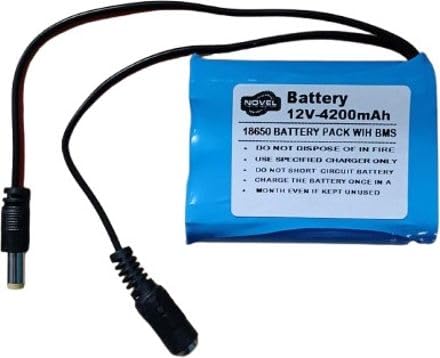 NOVEL 12V 4200mAh Lithium-Ion Rechargeable Battery Pack with BMS Protection | Suitable for Robotics, Security Equipment, LED Lighting Systems and Electronic Projects-image-14