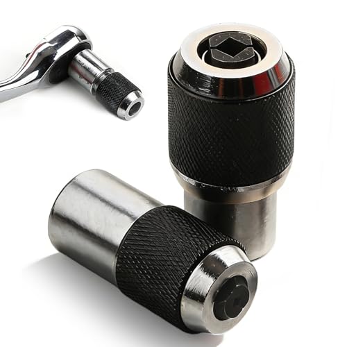 Image of 2 PCS Adjustable Tap Socket Set, Ratchet Tap Wrench 3/8" Drive Socket Extractor Tool for Thread Taps Reamers Screw Extractors