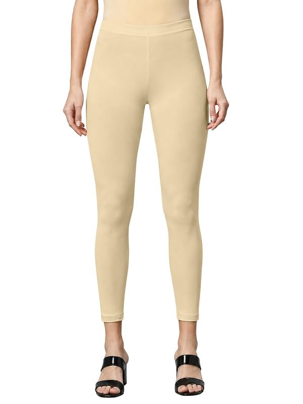 Image of TRENDMALLS Women's Microfiber Elastane Stretch Soft Cropped Leggings with Ultrasoft Waistband for Women