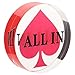Kisangel 2pcs Acrylic All in Button, Crystal Dealer Button Poker Games Accessories, Double Sided Game Tokens with Red Peach Heart Poker Chips