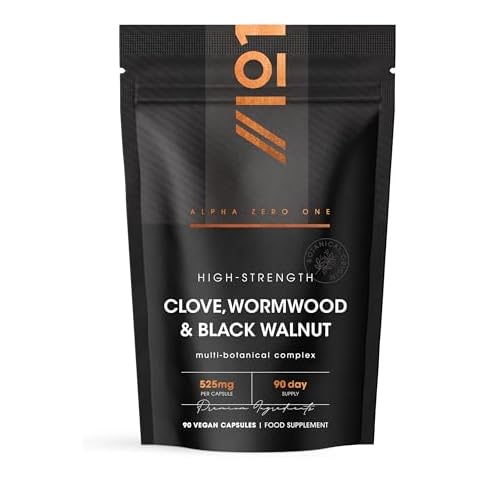 Clove, Wormwood & Black Walnut 525mg Capsules Cover