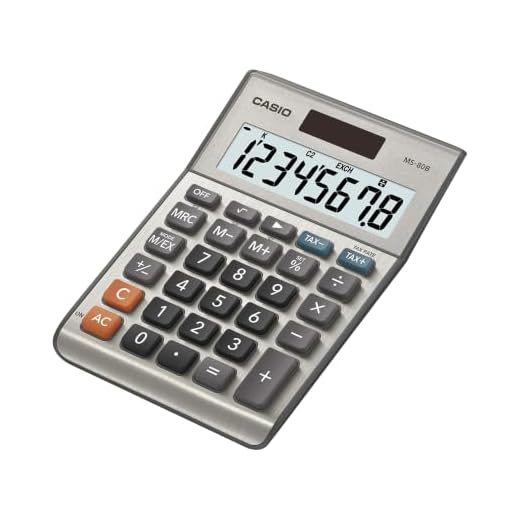 Casio MS-80B Standard Function Desktop Calculator,Black 147D×103W×28.8H mm