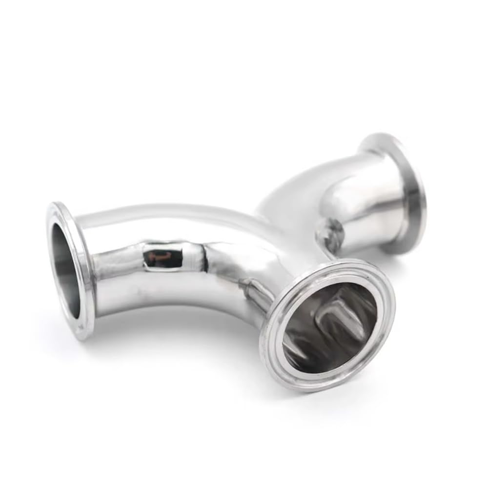 Tri Clamp Ze Stali Nierdzewnej 304 3-kierunkowy Y Kolanko Sanitarne Łącznik Rurowy 19-76mm OD Homebrew Użyj 1 Szt.(19mm Ferrule 50.5)