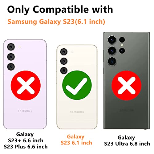 Dionsibei Military Grade Drop Impact For Samsung Galaxy S23 Case Galaxy S23 5G Case 360 Metal Rotating Ring Kickstand Holder Armor Heavy Duty Shockproof Case For Galaxy S23 Phone Case (Blue) #TOP1