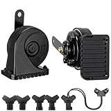 Auto Horn Suitable for Chevy/GMC/Ford 12V Car Horns Loud with Protective Grill Dual-Tone Electric Snail Horn Waterproof and Dustproof