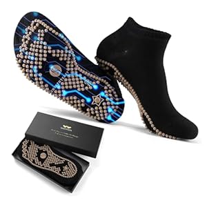 Acupressure Socks Reflexology Foot Massage for Women Men Acupuncture Socks with Pressure Point, Gifts for Busy Mom Elders Massaging Convenient and Efficient Size 9-10