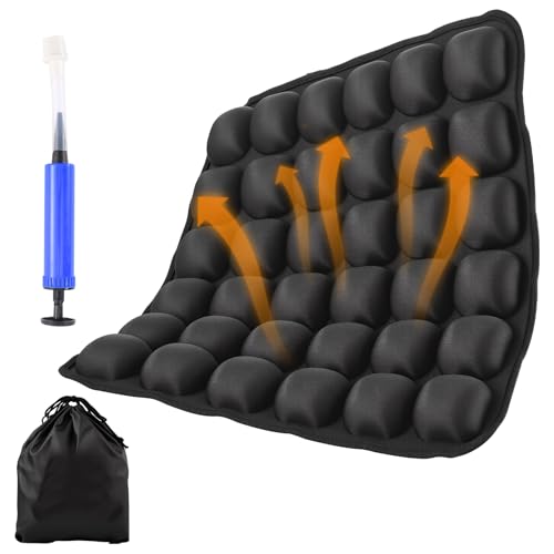 Sondur Travel Cushion Airplane seat, Trave seat Cushion for Long Flights, Portable Airplane Pad with Storage Bag for Car, Office, Stadium, Ergonomic Comfort Support,Heavy Duty (36 Air Bag)