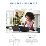 16.1" Portable Monitor, 1920×1080 FHD IPS Tragbarer Monitor für Laptop mit Einzelstange, Unterstützt HDMI/Typ-C/USB-C, Augenschutz-Gaming-Bildschirm für Laptop/PC/Mac/PS3/4/5/Xbox – Bild 2