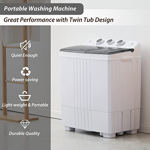 image for HABUTWAY Portable Washing Machine 20Lbs Capacity Washer&Dryer Combo Tw