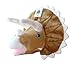 Adore 13" Denver The Triceratops Dinosaur Stuffed Animal Plush Walltoy Wall Mount