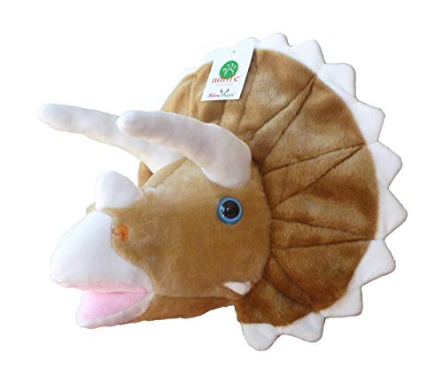 Image of Adore 13" Denver The Triceratops Dinosaur Stuffed Animal Plush Walltoy Wall Mount