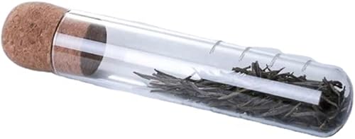Miniatura 5 de Infusor individual de tubo de vidrio para taza de té, mini filtro infusor para frutas, hierbas u hojas sueltas con tapa de corcho, infusor de té,