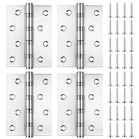 4 Stk Scharniere Klappbar,Schwerlastscharnier Edelstahl Scharniere,Türscharnier Schwerlast Scharnierband,Heavy Duty Hinges,Kugellager Türscharniere für Holztüren Gartentor Außen Innen(100x73x2 mm)
