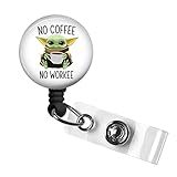 Star Wars Coffee Retractable Badge Reel?Nurse ID Badge Holder with Alligator Clip,24 inch Nylon...