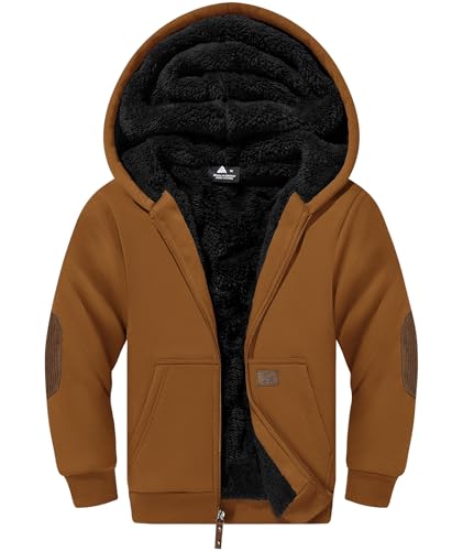 Image of SWISSWELL Boys Fleece Hoodie Kids Hooded Jacket Zip Up Warm Winter Coat