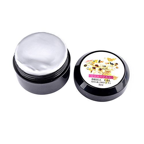 Ofanyia Drill Gel Soak Off UV Nagelkleber Acryl Strass Nägel Falsche Tipps Nail Art Dekoration Werkzeug Bohrgel - 8ml – Bild 4