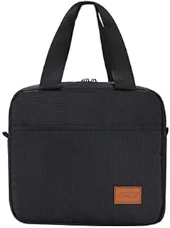 Aosbos Lunch Bag Insulated Lunch Box Men Tote Cooler Bag Small Cool Bag for Boys Lunch Bags for Women Water-Resistant Bento Box Bag Thermal Meal Prep Bag for Adults Work Office School Black 4L