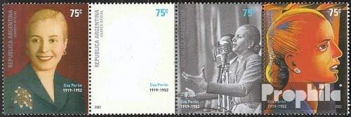 Argentina 2745-2748 Quad Strip (Complete.Issue.) unmounted Mint/Never hinged ** MNH 2002 Evita Perón (Stamps for Collectors) Celebrities/Film/Theater/Radio