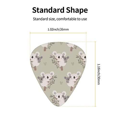 Lot de 12 médiators mignons en forme de koala pour guitare basse électrique et acoustique - Les Beatles, Paul McCartney, John Lennon, RIngo Starr, George Harrison Lot de 12 médiators mignons en forme de koala pour guitare basse électrique et acoustique – Image 5