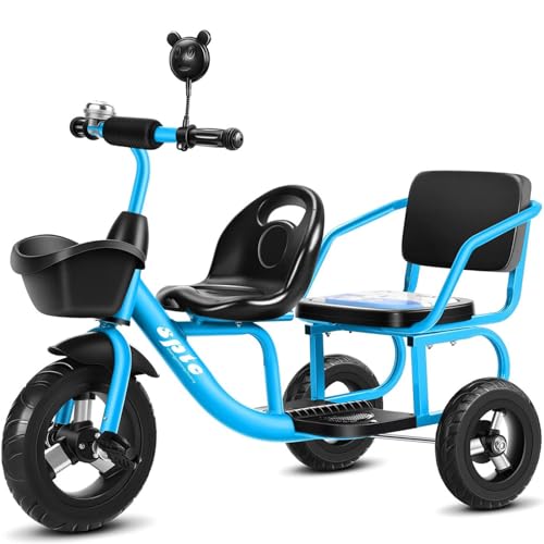 Tricycle Double People pour Enfants de 2 à 8 Ans Vélo de croisière à 3 Roues avec siège...